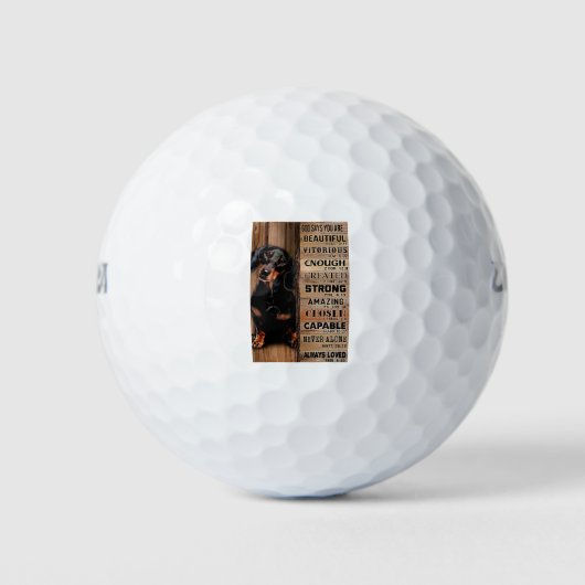 Dachshund God zegt dat je bent Golfballen (Voorkant)