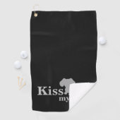Dachshund Golf Towel Funny Kiss My Putt Wiener Dog Golfhanddoek (Insitu)