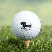Dachshund Golfer Kiss Mijn Putt Grappige Golf Ball Golfballen (Insitu Shirt)