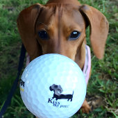Dachshund Golfer Kiss Mijn Putt Grappige Golf Ball Golfballen