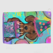 Dachshund Golfhanddoek (Horizontaal)