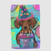 Dachshund Golfhanddoek (Voorkant)