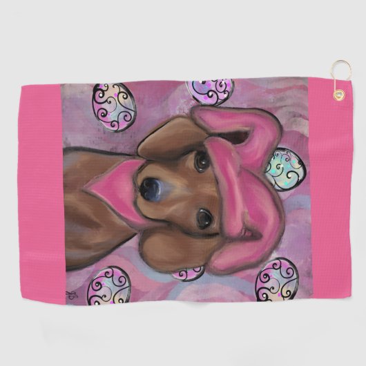 Dachshund Golfhanddoek (Horizontaal)