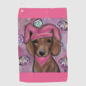 Dachshund Golfhanddoek (Voorkant)