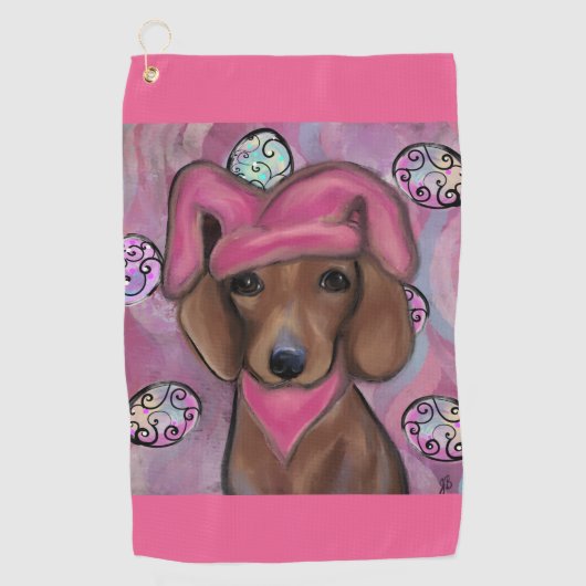 Dachshund Golfhanddoek (Voorkant)