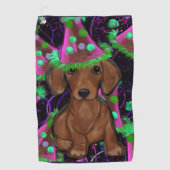 Dachshund Golfhanddoek (Voorkant)
