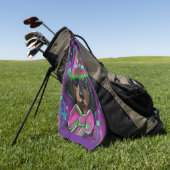 Dachshund Golfhanddoek (Groen)