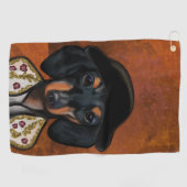 DACHSHUND GOLFHANDDOEK (Horizontaal)