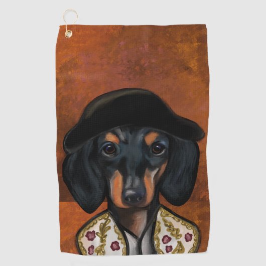 DACHSHUND GOLFHANDDOEK (Voorkant)