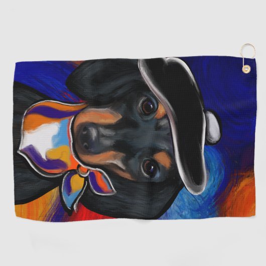 DACHSHUND GOLFHANDDOEK (Horizontaal)