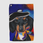 DACHSHUND GOLFHANDDOEK (Voorkant)