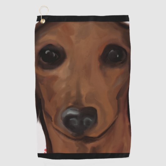 DACHSHUND GOLFHANDDOEK (Voorkant)