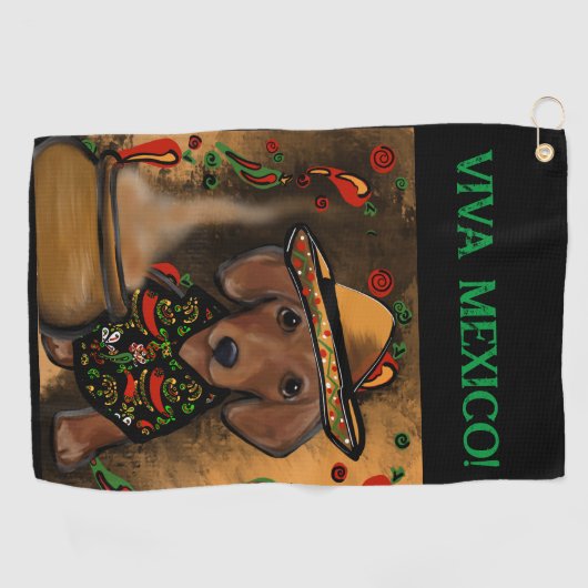 Dachshund Golfhanddoek (Horizontaal)
