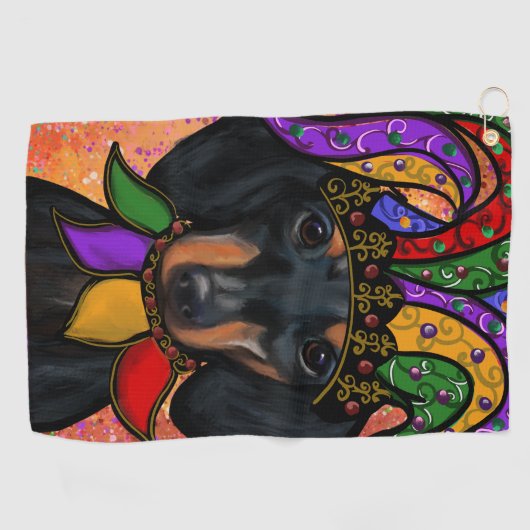 DACHSHUND GOLFHANDDOEK (Horizontaal)