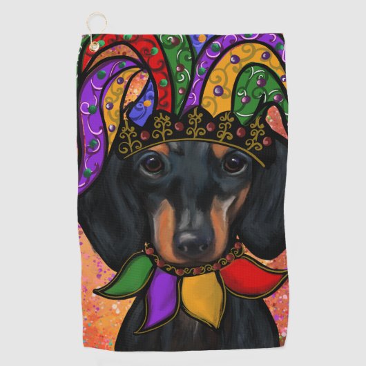 DACHSHUND GOLFHANDDOEK (Voorkant)