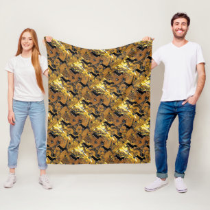 Dachshund Goud Fleece Deken