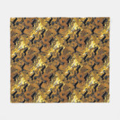 Dachshund Goud Fleece Deken (Voorkant (Horizontaal))