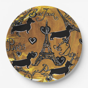 Dachshund Goud Papieren Bordje