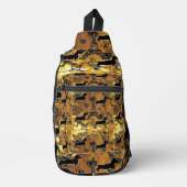 Dachshund Goud Sling Bag (Voorkant)