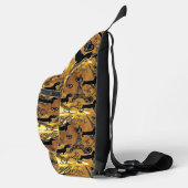 Dachshund Goud Sling Bag (Rechts)