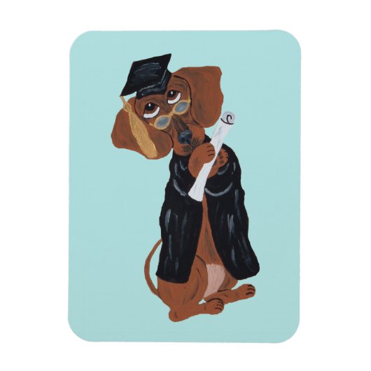 Dachshund Graduate Magneet (Verticaal)
