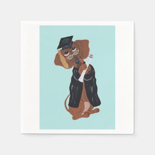 Dachshund Graduate Servet (Voorkant)