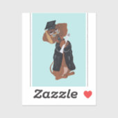 Dachshund Graduate Sticker (Vel)