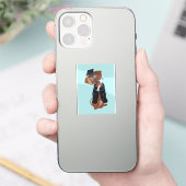 Dachshund Graduate Sticker (Telefoon)