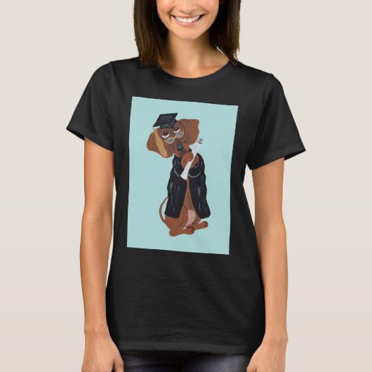 Dachshund Graduate T-shirt (Voorkant)
