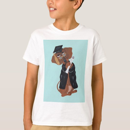 Dachshund Graduate T-shirt (Voorkant)