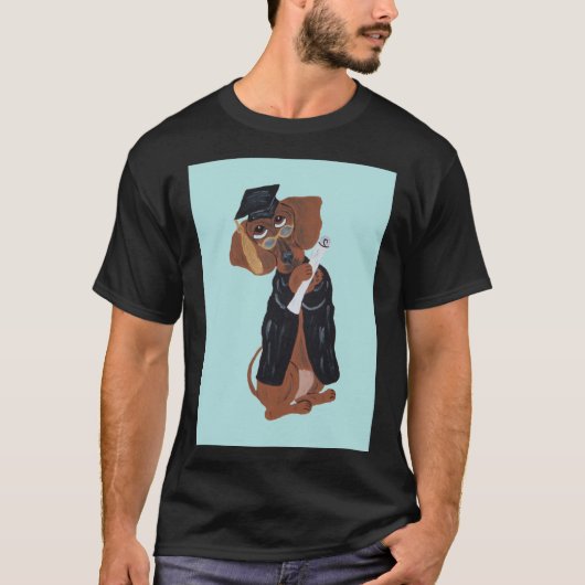 Dachshund Graduate T-shirt (Voorkant)