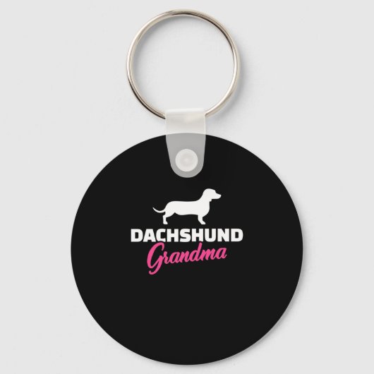 Dachshund Grandma Sleutelhanger (Voorkant)