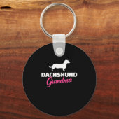 Dachshund Grandma Sleutelhanger (Voorkant)