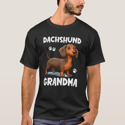 Dachshund Grandma T-shirt (Voorkant)