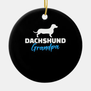 Dachshund Grandpa Keramisch Ornament