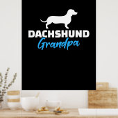 Dachshund Grandpa Poster (Keuken)
