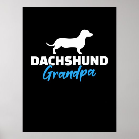 Dachshund Grandpa Poster (Voorkant)
