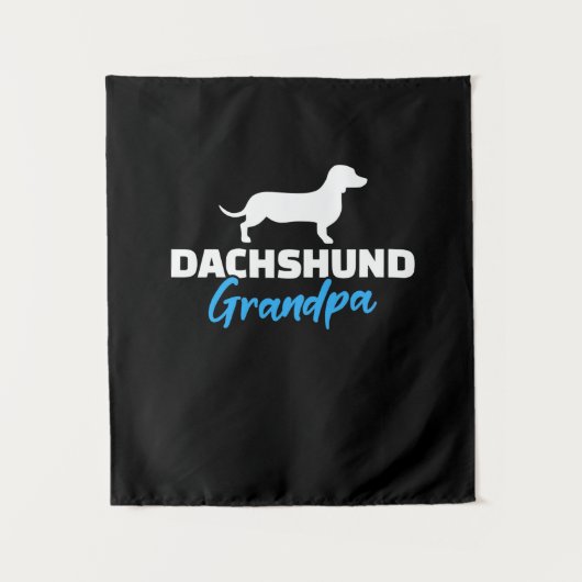 Dachshund Grandpa Wandkleed (Voorkant)