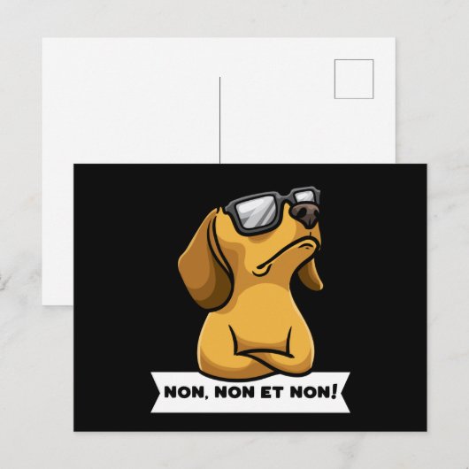 Dachshund grappig Stubborn Dog Briefkaart (Voorkant / Achterkant)