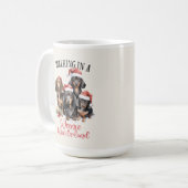 Dachshund Grappige Kerst Hond Koffiemok (Voorkant links)