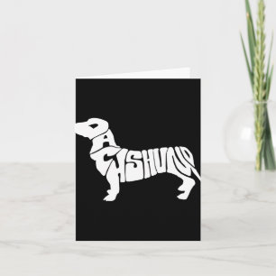 Dachshund Grappige Tekst Hond Tygraphy T-shirt  Kaart