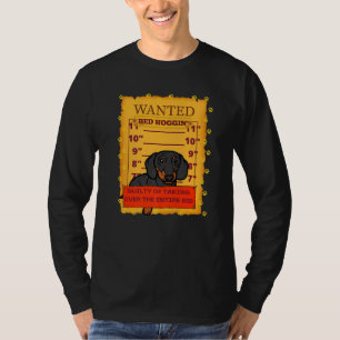 DACHSHUND GRAPPIGE WIENER HOND HUISDIER SCHATTIG P T-SHIRT