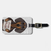 Dachshund Gratis Knuffels Bagagelabel (Voorkant horizontaal)