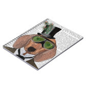 Dachshund Green Goggles Top Hat Notitieboek (Linkerzijde)