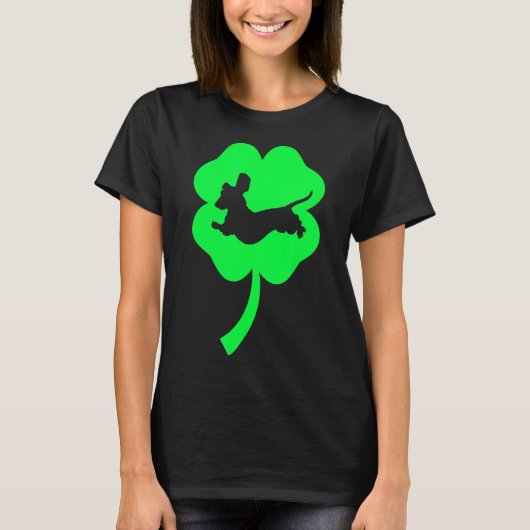 Dachshund Green Leaf C T-shirt (Voorkant)
