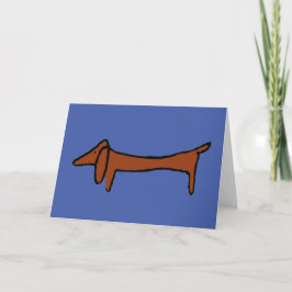 Dachshund Greetings Feestdagen Kaart