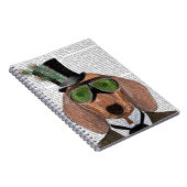 Dachshund Groene Bril Hoed Notitieboek (Rechterzijde)