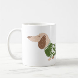Dachshund Groene Verschrikkelijke Kerst Trui Patro Koffiemok
