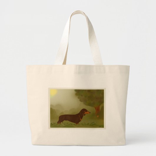 Dachshund Grote Tote Bag (Voorkant)