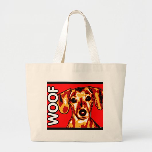 Dachshund Grote Tote Bag (Voorkant)